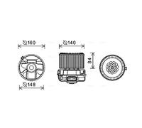 Pulseur d'air habitacle AVA COOLING PE8369