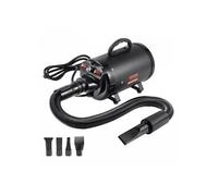 Pulseur pour Chien 2000 W, Souffleur Séchoir Vitesse Température Réglables, 4 Buses, pour Animal Compagnie