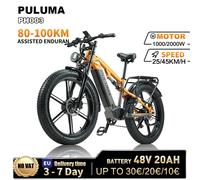 PULUMA Electric Bike 2000W Dual Powerful Motor 48V20AH Removable Battery Mountain Electric Bicycle 26*4.0In Fat Tire City E-bike Jaune