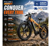 PULUMA TTSD26 electric bicycle 26*4.0 inch integrated wheels, hydraulic disc brakes, 48V20AH battery, excellent shock absorption, smooth and comfortable ride, suitable for various terrains, mountain 4