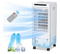 PULUOMIS Climatiseur Mobile Rafraîchisseur d’Air avec Télécommande / Minuterie / 3 Vitesse Réglable / Oscillation 60°