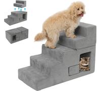 Puluomis Escalier pour chiens Escalier pour animaux domestiques 3 en 1, 5/3/2 marches Escalier pour chats Escalier pour chiens, antidérapant pour chiens, chats