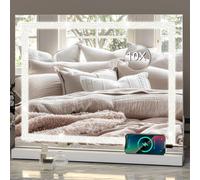 Puluomis Miroir cosmétique 58x46 cm à intensité variable avec LED design diamant, miroir hollywoodien 3 couleurs, miroir de maquillage USB Type C miroir de table miroir mural