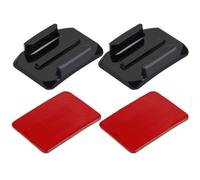 PULUZ 2 supports de surface incurves + 2 autocollants de montage adhesifs pour GoPro HERO9 Black / HERO8 Black / Max / HERO7, DJI OSMO Action, Xiaoyi et autres cameras d'action