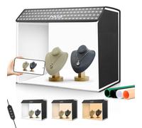 PULUZ Boîte à lumière de Studio Photo 60 x 40CM Kit de Tente de Studio de Photographie Portable avec 4 Fonds de Couleur 3 Modes de lumière + 10 Niveaux de luminosité