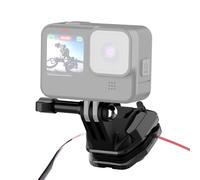 PULUZ Clip de fixation pour caméra d'action pour pare-brise de moto Go Pro Hero12 noir/DJI Osmo Action 4/Insta360 X5 X4/Ace Pro, pince de caméra d'action