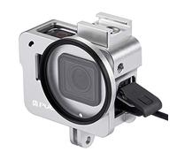 Puluz - Coque de protection en alliage d'aluminium CNC avec lentille anti-UV de 52 mm pour caméra GoPro Hero 5 (sans coque arrière).