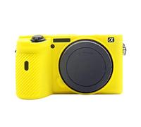 PULUZ Coque de protection en silicone souple pour Sony A6600 / ILCE-6600 - Anti-rayures - Slim Fit - En caoutchouc de silicone souple - Jaune