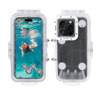 PULUZ Coque étanche 40 m pour iPhone 16 Pro, coque de plongée sous-marine professionnelle pour photographie et vidéo 16 Pro