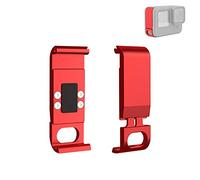 PULUZ Couvercle de batterie latéral en métal pour GoPro Hero 9 Noir Remplacement de la batterie amovible en alliage d'aluminium Coque de protection pour port de charge de type C Adaptateur de