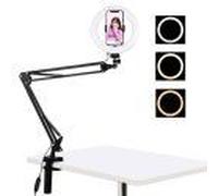 Puluz Desktop Arm Stand With 20cm Led Vlogging Ring Pkt3089b