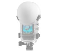 PULUZ Housse d'objectif en silicone pour Insta360 X3 - Boîtier de plongée invisible - Capuchon d'objectif flexible - Coque de protection pour caméra d'action - Accessoires - Blanc