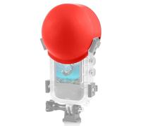 PULUZ Housse d'objectif en silicone pour Insta360 X3 - Boîtier de plongée invisible - Capuchon d'objectif flexible - Coque de protection pour caméra d'action - Accessoires rouges