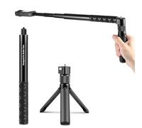 PULUZ Insta 360 Bullet Time Selfie Stick Kit pour Insta360 X3 X4 X5 ONE X2, Perche à selfie invisible de 114 cm et mini trépied pour appareil photo avec double vis 1/4 pour GoPro Hero 12 11 10 8 7 6 5
