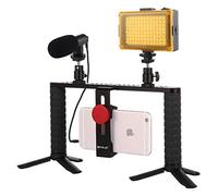 Puluz Kit de Fixation 4 en 1 en Aluminium avec Micro + Support trépied + tête de trépied