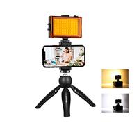 PULUZ Kit de vlogging pour smartphone avec lumière 5500 K-3200 K et diffuseur avec trépied et support de fixation pour téléphone YouTube, TikTok, Vlogging
