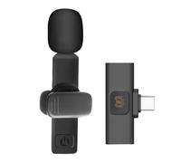 Puluz Micro Sans Fil Smartphone USB-C Omnidirectionnel Reduction de Bruit Noir