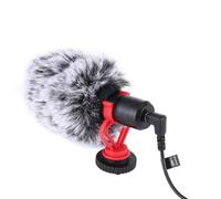Puluz Microphone professionnel à condensateur avec câble audio 3,5 mm pour caméscope DSLR et DV, pour iPhone/Android Smartphone, Canon, Nikon, Sony