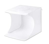 PULUZ Mini boîte à lumière 20x20cm, 9 Pouces Mini Photo Booth Portable Pliable avec Lumineuse et Réglable à 3 Couleurs & 6 Toiles de Fond pour la Photographie de Bijoux et de Petits Objets