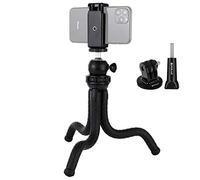 PULUZ Mini support de trépied flexible avec rotule et pince pour téléphone + adaptateur de trépied et vis longue pour GoPro/Action Cam/DSLR Canon/Nikon/Sony Smartphone Taille : 30 cm x 5 cm