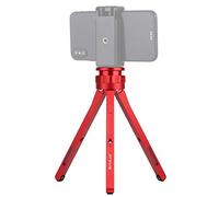 PULUZ Mini trépied de table et support de téléphone avec trépied réglable en alliage d'aluminium pour appareil photo reflex numérique et reflex numérique Rouge