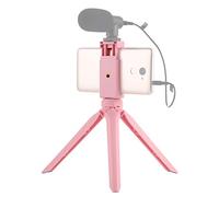 PULUZ Mini trépied pour téléphone portable avec pince pour téléphone portable Rose