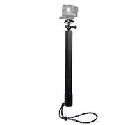 PULUZ Perche à selfie extensible étanche en alliage d'aluminium avec base à dégagement rapide et longue vis et lanière pour DJI Osmo Action, GoPro Hero 7/6/5 Session et autres caméras d'action