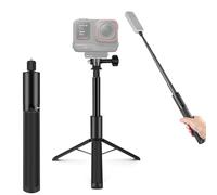PULUZ Perche à selfie invisible, trépied télescopique de 122 cm, perche extensible avec vis de 0,6 cm et adaptateur pour Insta360 X5 X4 Air X4 X3