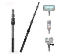 PULUZ Perche à selfie mise à niveau de 150 cm avec vis de 0,6 cm + verrou | Perche à selfie invisible en alliage d'aluminium pour DJI, pour Insta360, pour GoPro, extension télescopique anti-secousses