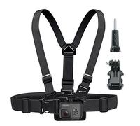 PULUZ Sangle de poitrine réglable avec adaptateur de fixation à boucle en J + vis pour caméras d'action GoPro Hero 5 4 3+ 3 2 1 SJ Xiaoyi