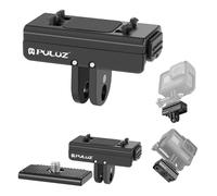 PULUZ Support de base magnétique à dégagement rapide pour Insta360 Ace/Ace Pro, base combo magnétique à dégagement rapide en aluminium avec trou de vis 1/4 et adaptateur universel pour filmer (kit