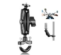 PULUZ Support de fixation pour guidon de moto pour caméra d'action, support rotatif pour Insta360 X4, X3, GO 3, Ace, ONE RS, kit de support fixe en forme de U pour vélo pour GoPro Hero13, 12, 11, 10