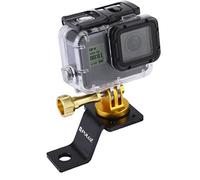 PULUZ Support de rétroviseur de moto fixe en métal pour caméra d'action GoPro HERO5 HERO4 Session SJCAM XiaoMi YI II 4K 4K + Doré