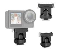 PULUZ Support magnétique à dégagement rapide pour DJI Osmo Action 5 Pro/4/3, adaptateur griffe avec filetage 6,35 mm et griffe froide inclinable à 160° pour trépied, appareil photo DSL, stabilisateur