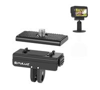 PULUZ Support magnétique à dégagement rapide pour Insta360 Ace/Ace Pro/DJI OSMO Action4/GoPro HERO12, base à dégagement rapide en métal avec trou de vis de 6,35 mm et adaptateur