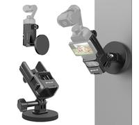 PULUZ Support magnétique Pocket 3, adaptateur de cage d'extension avec griffe pour DJI Osmo Pocket 3, sur bureau, surface verticale, réglable à 180°