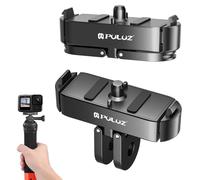 PULUZ Support magnétique pour GoPro Hero 13 noir, fixation rapide avec trou de vis de 1/4''-20, port connecteur trépied pour GoPro Hero 13 accessoire