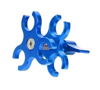 PULUZ Triple pince à bille à trou ouvert CNC en aluminium pour lampe de poche pour bras de plongée, système de photographie sous-marine, plateau de plongée DJI Osmo Action GoPro LED Light (bleu)