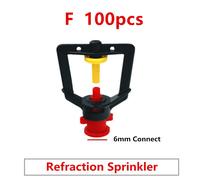 Pulvérisateur à 360 degrés de type G,Micro arroseur à l'envers dans les buses de brumisation de réfraction de serre pour l'irrigation goutte à goutte - Type F 100pcs
