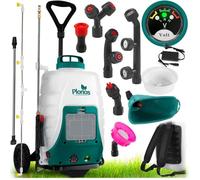 Plonos Pulvérisateur à Pression Rechargeable avec Chariot Capacité 18 L Rechargeable 8 Ah Lance 4 Buse 9 Buses Amovibles