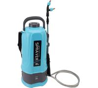 Pulvérisateur à dos alimenté par batterie Pression réglable Pulvérisateur électrique agricole avec 5 buses pour le désherbage Pulvérisation Nettoyage EU Plug 8L