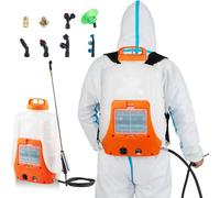 Pulvérisateur à dos de 15L avec batterie lithium-ion de 8Ah, pulvérisateur à pression 90PSI, pulvérisateur d'engrais 4,1L/min, pulvérisateur de jardin avec bandoulière