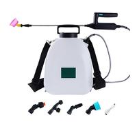 Pulvérisateur à dos électrique à piles avec 4 buses de pulvérisation, tige réglable pour cour et pelouse