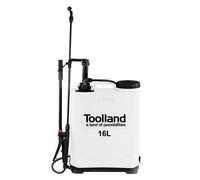 Toolland Pulvérisateur à Dos, pulvérisateur à Pression, pulvérisateur Dorsal, pulverisateur de Jardin, Vaporisateur Jardin avec Lance, desherbant Acide, capacité Max. 16 l, Blanc/Noir
