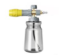 Pulvérisateur à mousse double usage pour nettoyeur haute pression, lance à mousse neige avec valve d'interrupteur, flacon de 1000 ml pour lavage de voiture, nettoyage de motos, toits, allées (1 pièce)