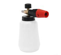 Pulvérisateur à mousse haute pression avec angle de pulvérisation réglable | Capacité de 1 L pour nettoyeur haute pression | Corps en laiton Buse en acier inoxydable | Connexion rapide 1/4 | Blanc