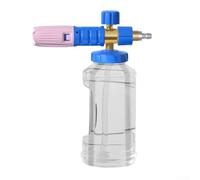 Pulvérisateur à mousse portable compatible avec la plupart des nettoyeurs haute pression, 4000 psi, connecteur en acier inoxydable et laiton pour nettoyage de voiture et extérieur (poudre bleue)