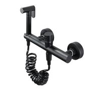 Pulvérisateur bidet pour toilettes Hot et eau froide Matte de douche noire Taps muraux Kit Robinet Hier-Nettoyage de salle de bain Set à main (A) Beauty Comes