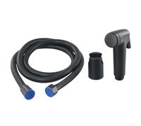 Pulvérisateur de bidet à main avec contrôle de déclenchement pour le nettoyage des toilettes, kit de douche en ABS avec tuyau flexible de 150 cm et support mural, connexion G1/2 (avec tuyau de douche)