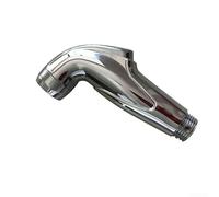 Pulvérisateur de bidet à main en plastique ABS G1/2 avec filetage d'entrée constant de 0 à 90 degrés - Buse ergonomique moderne pour salle de bain - Argenté - 12,5 x 7 cm - Pour maison, bar, usage